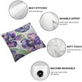 thumbnail image 6 of Tulips Flowers Purple Satin Pillowcase for Hair and Skin Silk Pillowcase Pillow Case with Envelope Closure Throw Pillow Cover for Sofa Bedroom Couch Home Car Decor - Standard,, 6 of 7