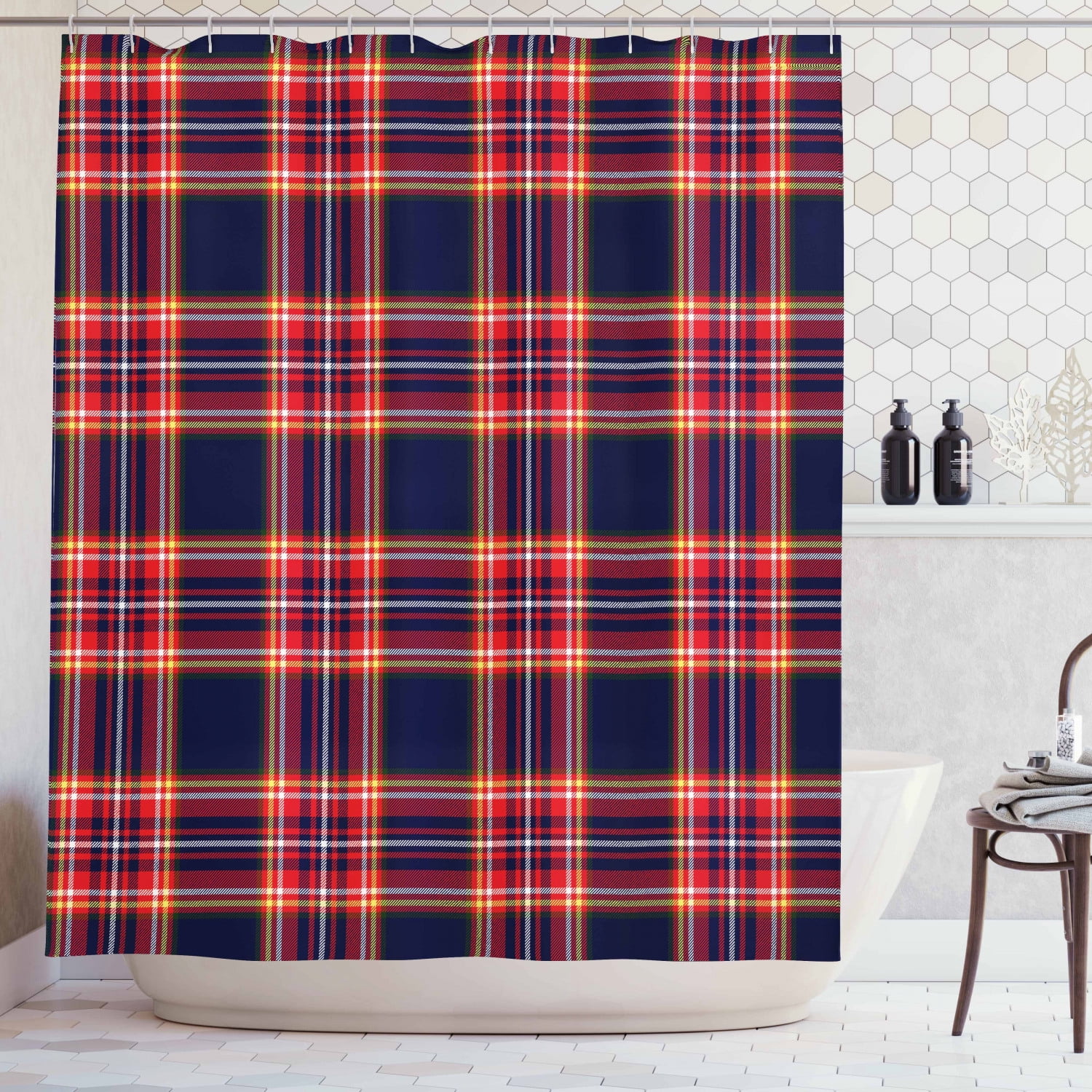 pknmt-abstract-tartan-plaid-brown-pattern-black-british-checkered-clan