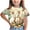Khaki1, variant on Easter Tops for Girls Easter Bunny Egg Print Short Sleeved Printed Round Neck Casual T-shirt 3-15Y Army Green 10 Years