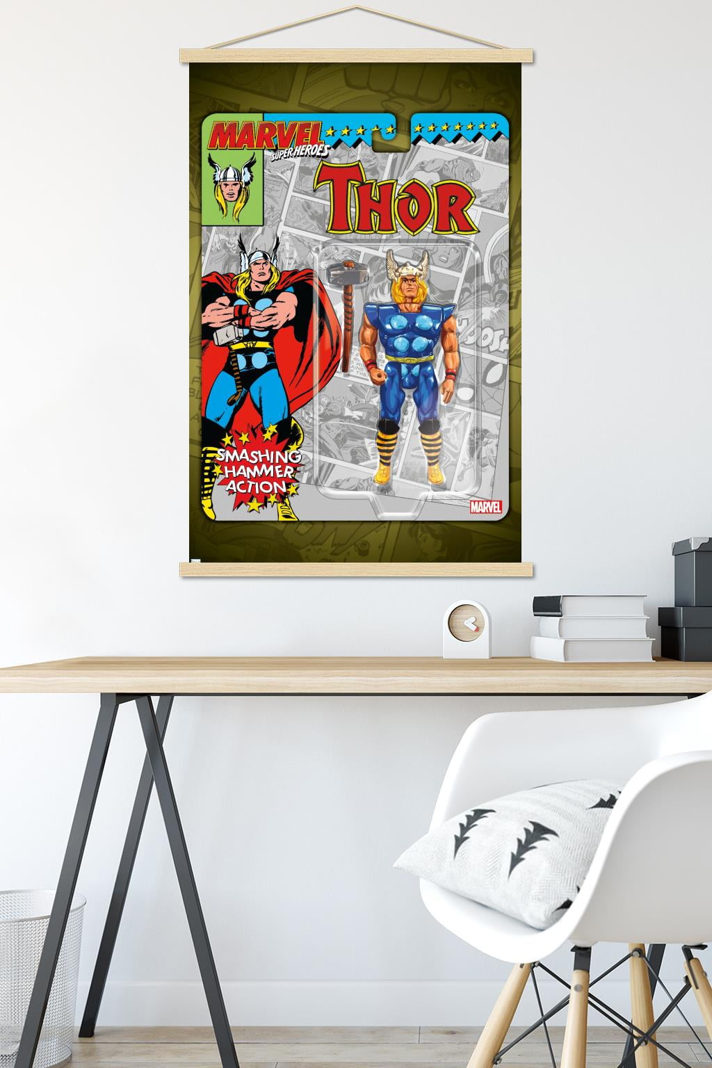 Marvel Toy Vault - Thor Wall Poster with Magnetic Frame, 22.375" x 34"
