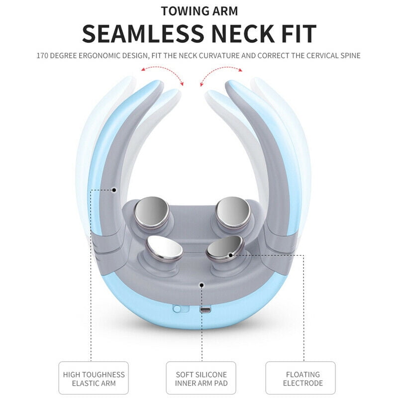 Smart Neck Massager with Heat, Electric Pulse Neck Body Shoulder Massager  Pressure Point,Wireless 3D Travel Neck Massage Equipment for Office, Home,  Sport - Remote Control 