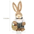 thumbnail image 2 of KALLORY Woven Bunny Statue for Home Decor Indoor Spring Assorted Color Lightweight Synthesis Material, 2 of 8
