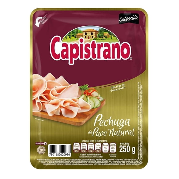 Pechuga de pavo Capistrano natural 250 g