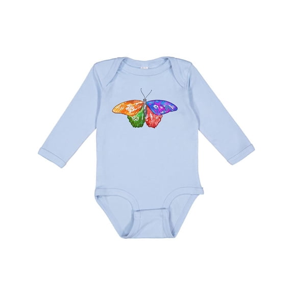 Inktastic Artistic Butterfly Boys or Girls Long Sleeve Baby Bodysuit