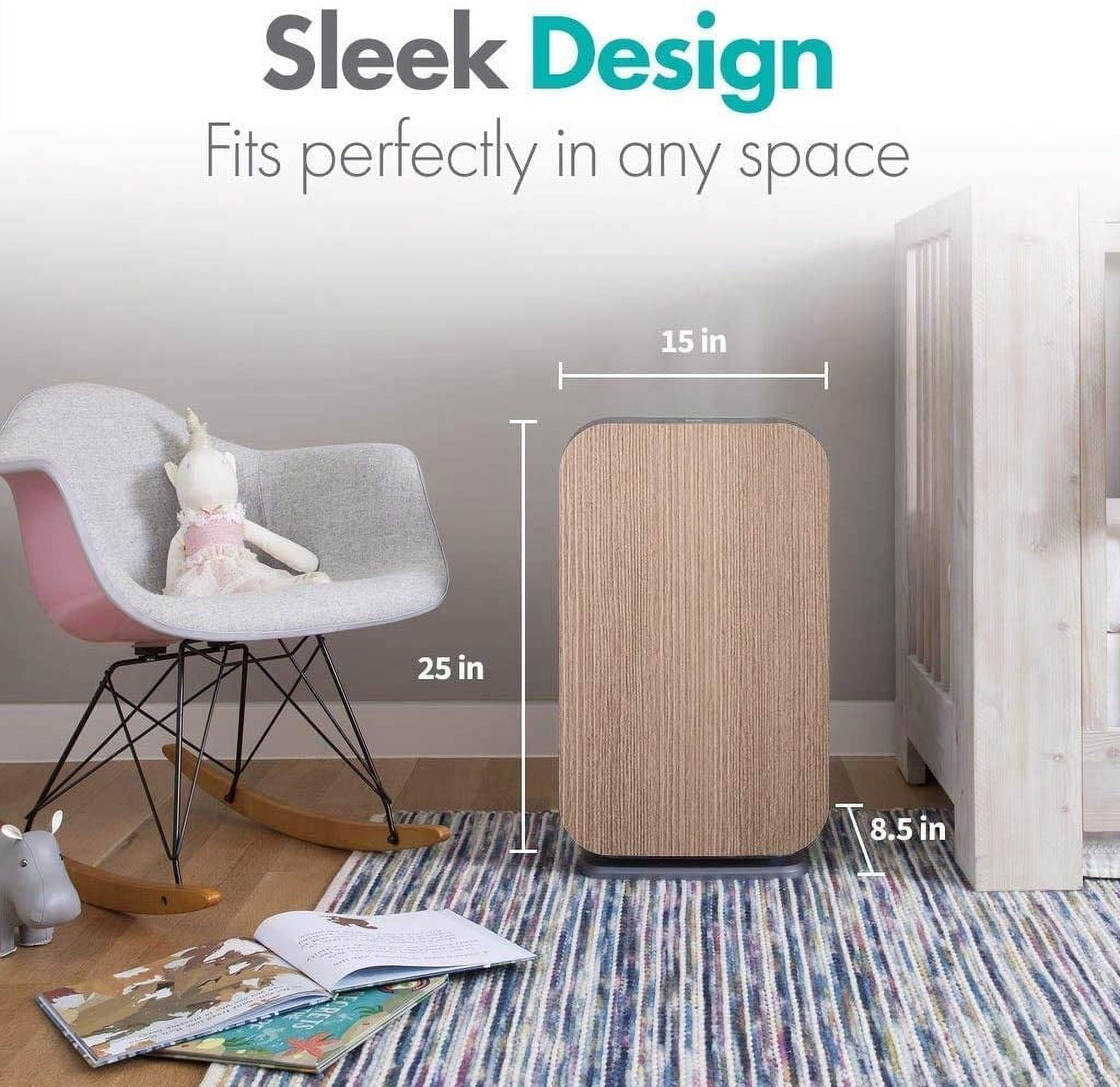 Alen BreatheSmart 45i 800 SqFt Air Purifier with VOC/Smoke HEPA Filter for Allergens, Dust & Mold + VOCs and Smoke - Weathered Gray