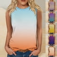 thumbnail image 1 of JDQJBZ Débardeurs d'Été pour Femmes Col Rond Sans Manches Superposition Ajustée Camisole Couleur Unie, 1 of 5