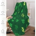 thumbnail image 4 of St. Patrick''s Day Throw Blanket, Lightweight Super Soft Cozy Fleece Green Lucky Shamrocks Irish Clover Pattern Bed Blanket Warm Flannel Blanket Gift for Sofa Couch Chair 40" x 50", 4 of 6