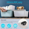 thumbnail image 6 of 20 Pack Self Adhesive Caster Wheels 1 Inch for Furniture Mop Bucket, Load Capacity 28LBS Per Wheel, Low Profile Swivel Wheels for Small Appliance Storage Bins(Black), 6 of 9