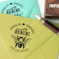 thumbnail image 4 of Printtoo Round Personalized Wedding Favor Stamp Custom Wood Mounted Stamp Meant To Bee Rubber&nbsp;Stamper-1.57 Inches Diamater, 4 of 4