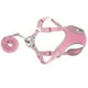 thumbnail image 3 of Arnés de chaleco ajustable para perros con correa Correa de chaleco reflectante para caminar a prueba de escapes para mascotas (Rosa S), 3 of 8