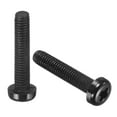 thumbnail image 1 of 100Pcs M5x25mm Threaded Nylon Phillips Cross Pan Head Machine Screws Bolts Black, 1 of 6