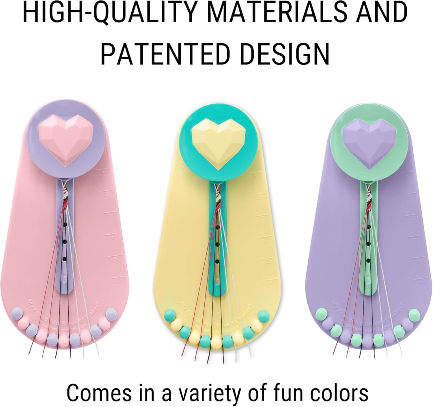 Choose Friendship My Friendship Bracelet Maker (New and Improved) Jewelry Making Kit, 20 Threads, Taffy