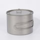 thumbnail image 2 of Taza Outdoor Lixada 900ml Copa de titanio Olla ultraligera Taza portátil con tapa y asa plegable Aca Lixada Taza Outdoor, 2 of 7