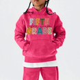 thumbnail image 5 of Vividxx Hoodies For Girls Long Sleeve Letter Print Pocket Pullover Casual Hooded Sweatshirts For School Comfortable 4-5 Years, 5 of 5