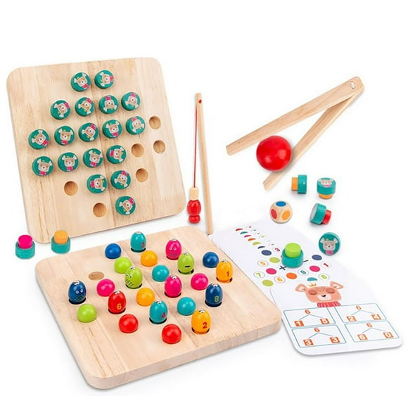 braveheart Fishing Chess Game Wooden Toys Children Birthday Toys with Fishing Poles Educational Learning Toys
