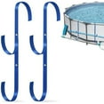 thumbnail image 1 of 2Pcs Blue Pool Pole Hooks Pool Fence Hooks Pool Side Pool Leaf Skimmer Grid Rack, 1 of 9