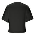 thumbnail image 6 of Rezuofi 1 Pcs Cotton Tshirts for Women Drop Shoulder Round Neck Oversized Crop Tops Workout Tops Tees, 6 of 7