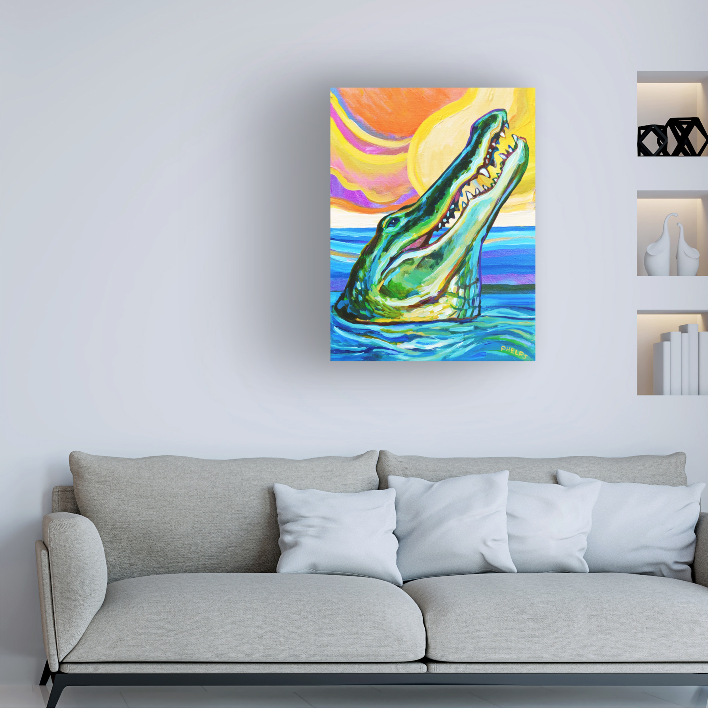 Robert Phelps Art 'Alligator' Canvas Art
