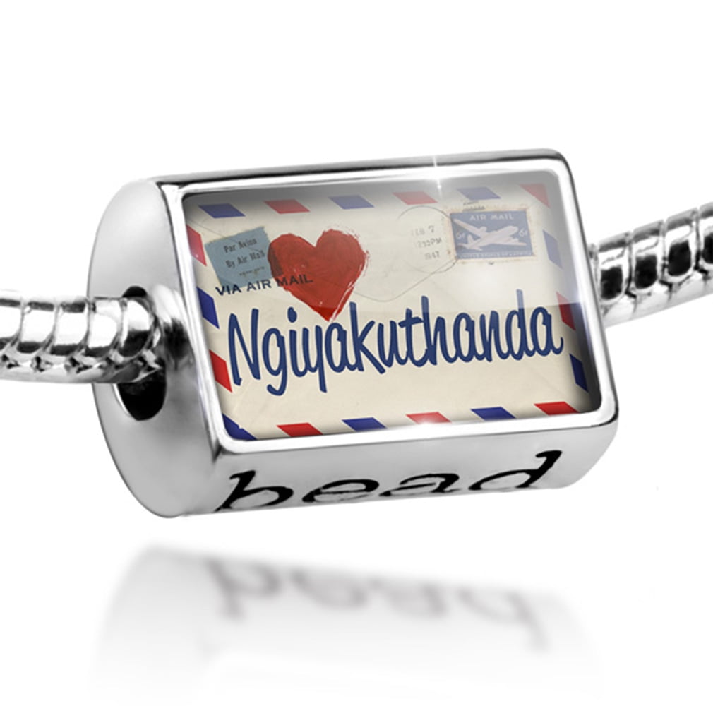 Bead I Love You Zulu Love Letter from South Africa Charm Fits All European Bracelets