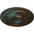 thumbnail image 3 of 40 1/4"OD x 3 1/8"P Small Classic Ceiling Medallion (Fits Canopies up to 10"), Hand-Painted Bronze Blue Patina, 3 of 6