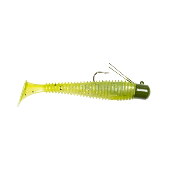 Lunkerhunt Pre-Rigged Finesse Swimbait, Sexy Melon, 3, 1/4oz, 3pk