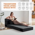 thumbnail image 3 of Yeshouse Sofá cama plegable convertible 4 en 1, sofá de dos plazas plegable con almohada, sofá cama tapizado para dormitorio, sala de estar o habitación de invitados, 3 of 5