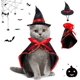 thumbnail image 2 of Capa de Halloween para mascotas, disfraz de Halloween, disfraz de Halloween para mascotas, sombrero de Halloween para mascotas, disfraz de gato y perro (M) Rojo Verde RV1016-0123997FYD, 2 of 5