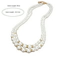 thumbnail image 4 of EIGTHTAIL Collier de Perles pour Femmes avec Double Couche Réglable Conçu Élégant Charmant pour Mariage Fête Banquet, 4 of 8