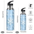 thumbnail image 2 of Yayeee 20oz Insulated Water Bottle Double Wall Stainless Steel with Flip Straw Lid, Blue Snowflake, 2 of 7