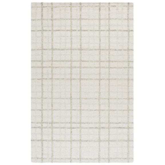 SAFAVIEH Ebony Deangelo Geometric Area Rug, Sage/Ivory, 3' x 5'