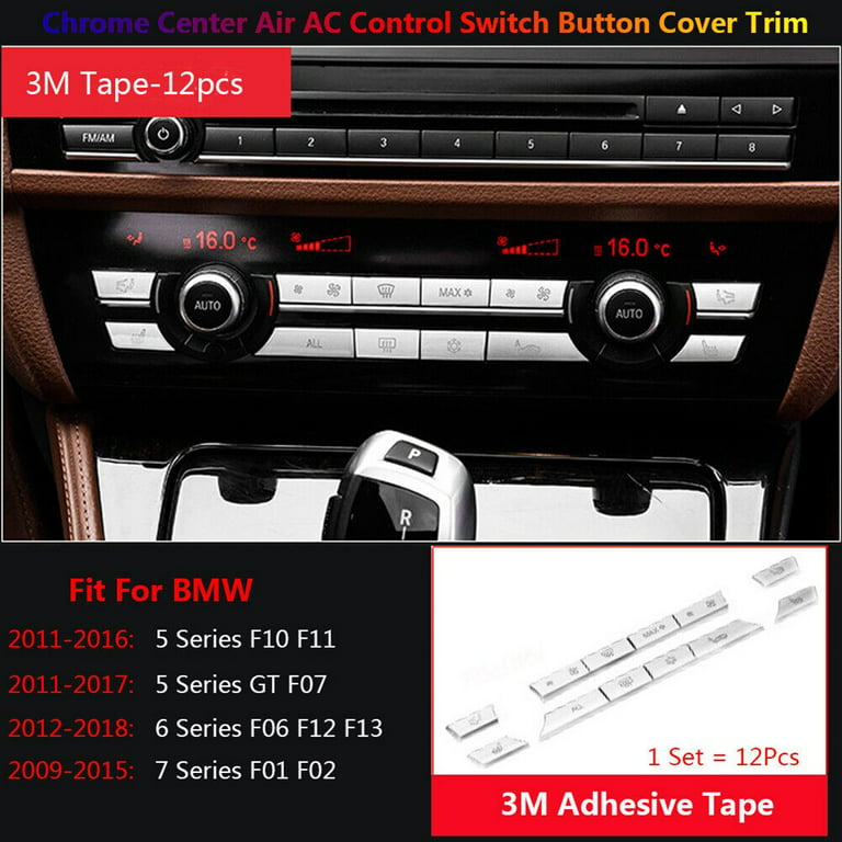 12 x Center Air AC Control Button Cover Trim For BMW 5 6 7 F10 F07 F01 F06  F12 