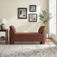 thumbnail image 2 of Usaint Upholstered Storage Bench, Padded Armrest Bedroom Bench for Bedroom, Entryway, Living Room, Rust, 2 of 11