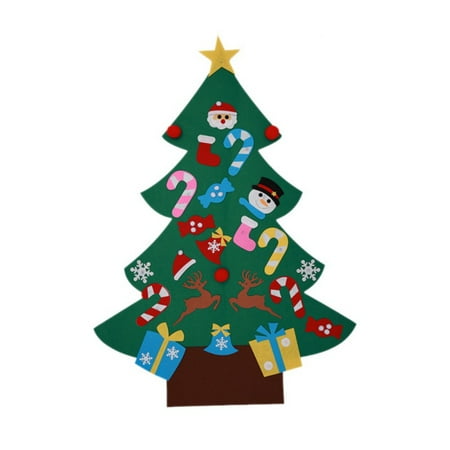 Winterberry Set ZEDWELL 3ft DIY Felt Christmas Tree Set with 26 Removable Ornaments Xmas Hand Craft Decorations ()