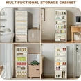 thumbnail image 3 of Portable Shoe Rack Organizer for Closet Entryway, Stackable Sneaker Storage Shoe Cabinet With Magnetic Clear Door, Large Plastic Storage Containers Bins With Lids，6-Tire, 3 of 7