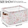 thumbnail image 4 of FREEAMG Flower and Dancing Ballerina Storage Basket, Durable Canvas Organizer With Handles Large Collapsible Storage Bins Boxes for Home Office - 1 Pack, 4 of 7