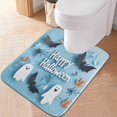 thumbnail image 3 of 2 Piece Soft Bathroom Rug Set Halloween Cute Decoration Bath Mat and U-Shaped Toilet Contour Rug (16"x24"+20"x24"), 3 of 4
