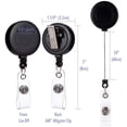 thumbnail image 2 of 2 Pack - Retractable ID Name Badge Holder Reels-Black, 2 of 6