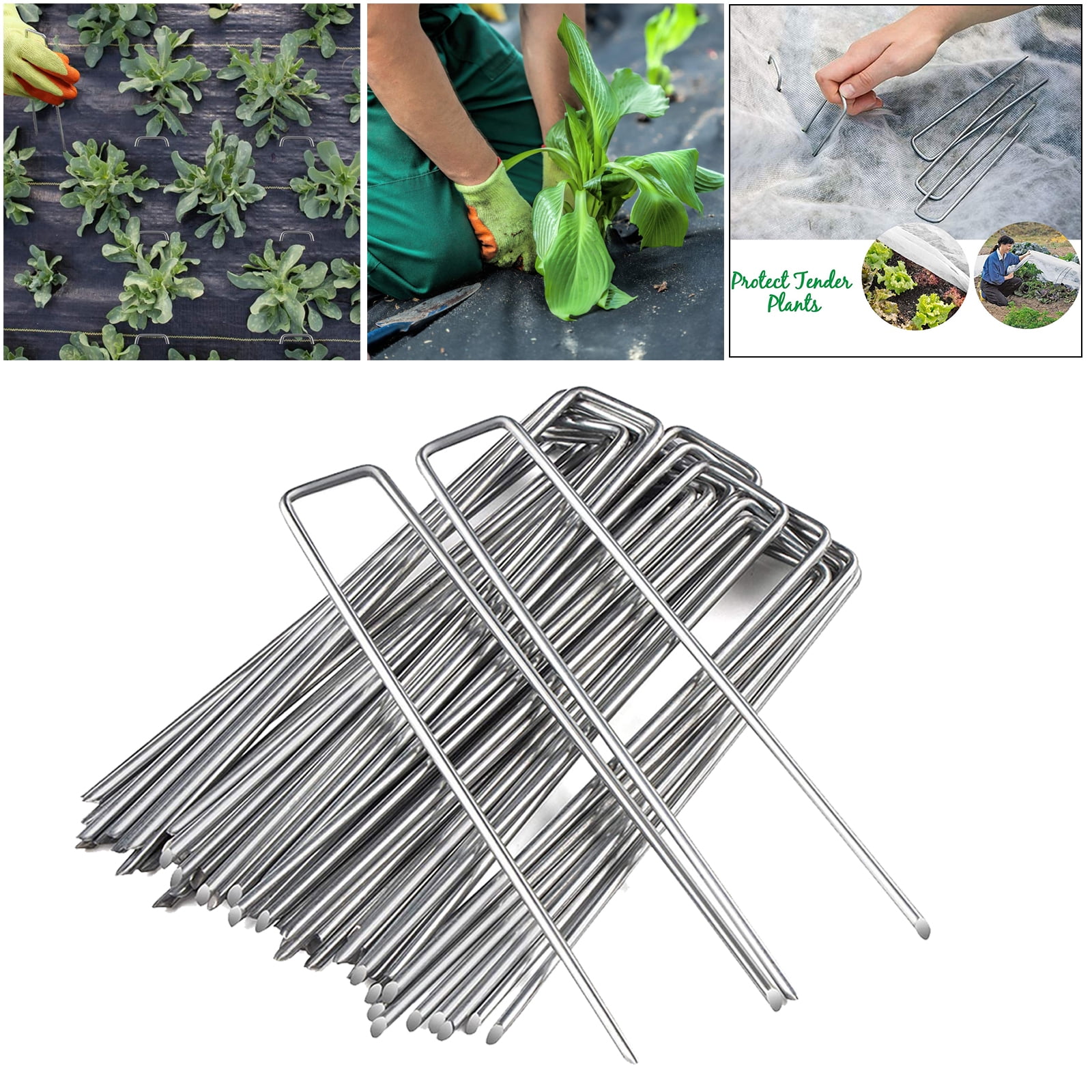 Great Strength Anti- Packs Galvanized Stakes Landscape Staples Grass Staples for Artificial Grass