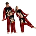 thumbnail image 1 of Conjunto de pijama de Navidad para hombre y mujer, ropa de dormir familiar con estampado de Papá Noel, pantalones de manga larga, ropa de casa de Navidad, 1 of 4