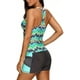 thumbnail image 3 of Traje de baño Tankini de dos piezas con cuello en V para mujer con pantalones cortos de talla grande MFZFUKR WMZL-1502-11, 3 of 5