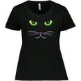 thumbnail image 3 of Inktastic Spooky Cat Face Women's Plus Size T-Shirt, 3 of 5