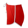 thumbnail image 5 of KHONTS Women's Athletic Shorts Running Color Block Mini Shorts Gym Home Pjs Pants with Pockets and Drawstring Red XL, 5 of 7
