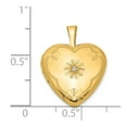 thumbnail image 3 of 1/20 Gold Filled with Diamond 2-Frame 15mm Heart Locket, 3 of 3