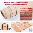thumbnail image 2 of ELW Veg Tan Full Grain Leather Cowhide Pre-Cut Pieces 3/4 oz. 1.2-1.6 mm - Import AA Grade Tooling Leather Hide - Vegetable Tanned Leather for Tooling, Carving, Molding, Dyeing: 8"x12", 2 of 6