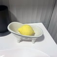 thumbnail image 3 of QIAOIDEA Vintage White Clawfoot Bathtub Soap Dish for Bathroom Shower Kitchen,LE BAIN, 3 of 5