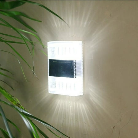 

Solar Fence Lights LED Solar Wall Lights Outdoor IP65 Waterproof 4 Pack Outdoor Wall Lamps for Backyard Garden Garage and Pathwa