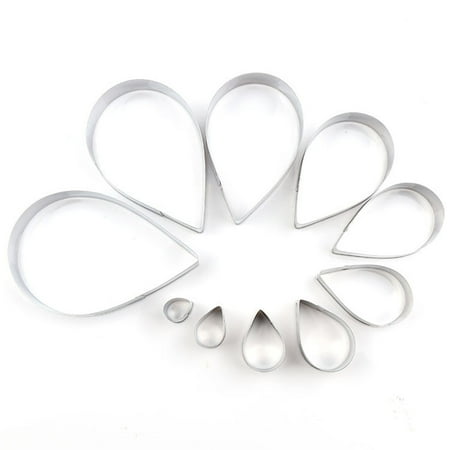 

Hi.FANCY 10Pcs Petal Drop Rose Die Cutters Bread Making Baking Mould Fondant Mold Biscuit Craft DIY Family