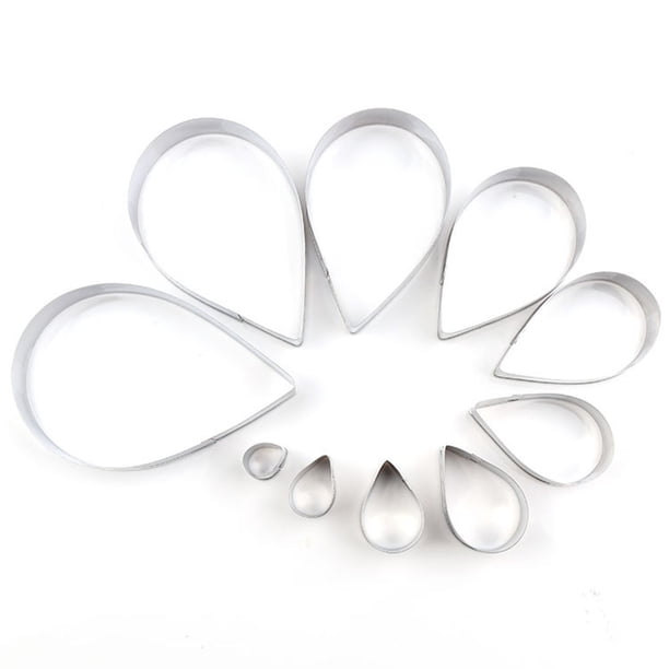 Yuarrent 10 Piezas de Moldes para Fondant Acero Inoxidable Molde en Relieve Decoración Artesanal