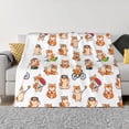 thumbnail image 3 of Throw Blanket for Couch, Funny Cute Corgi Dog Sports Super Soft Fuzzy Comfy Warm Throw Blanket, Cuteness Lightweight Cozy Plush Flannel Blanket & Throws for Sofa and Bed All Season, 3 of 5