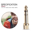 thumbnail image 2 of 6,35 mm a 3,5 mm enchufe 2x conector jack micrófono adaptador de tornillo de audio, 2 of 6